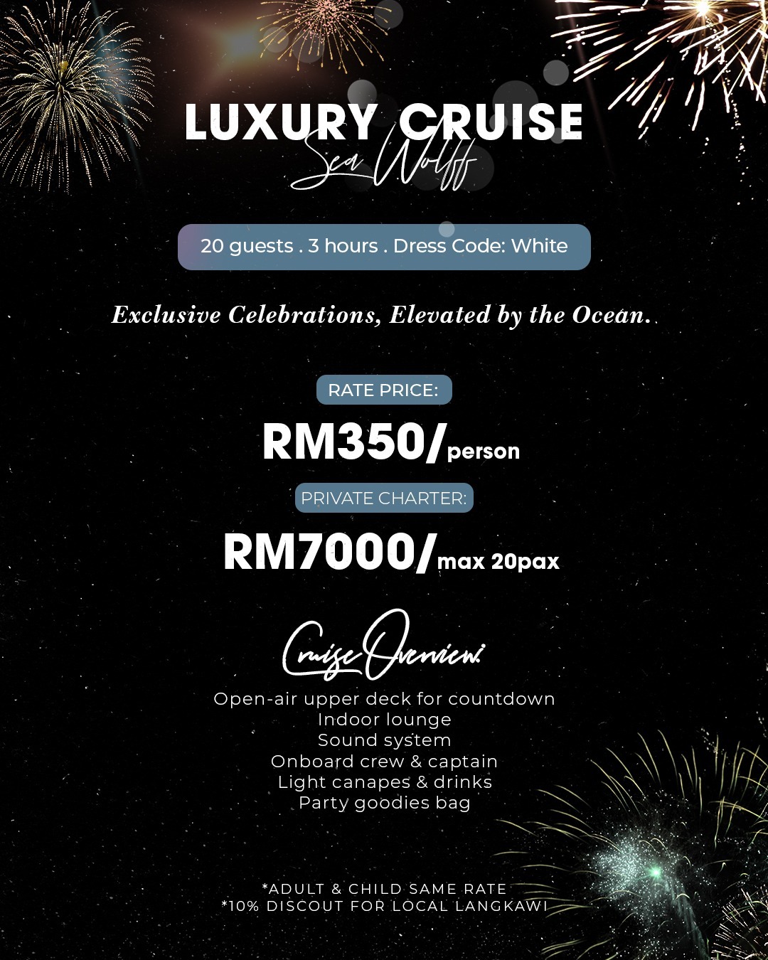 New Year Eve’s Countdown (31 DEC 25) LUXURY CRUISE SEA WOLFF